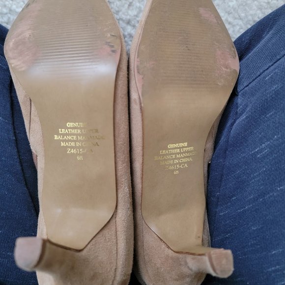 VENUS USA Camel Suede Zip Ankle Boots Size 6M - Picture 5 of 8